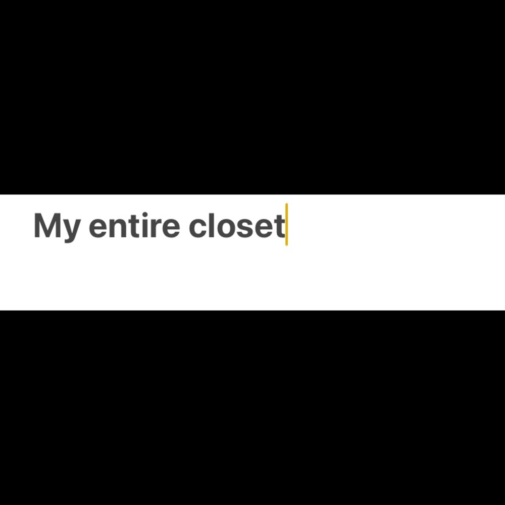 My Entire Closet
